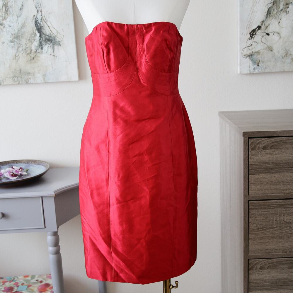 Kay Unger New York Silk Strapless Cocktail Mini Dress size 6